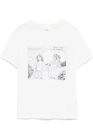 RE/DONE Playera con ilustración estampada