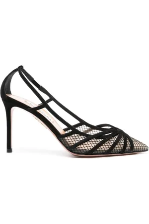 Aquazzura Zapatillas de gamuza con tacón de 85mm