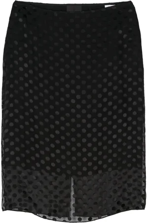 Givenchy Falda con estampado de lunares devoré