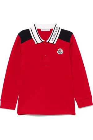 Moncler Playera tipo polo manga larga