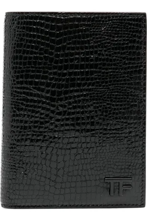 Tom Ford Tarjetero con efecto de piel de lagarto