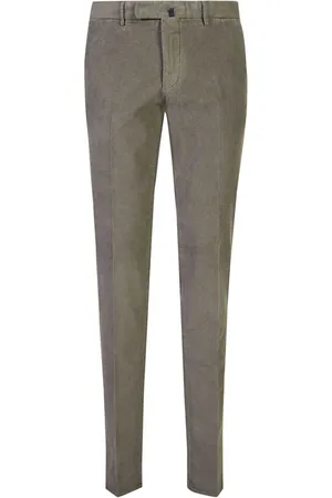 Incotex Pantalones de pana con etiqueta del logo
