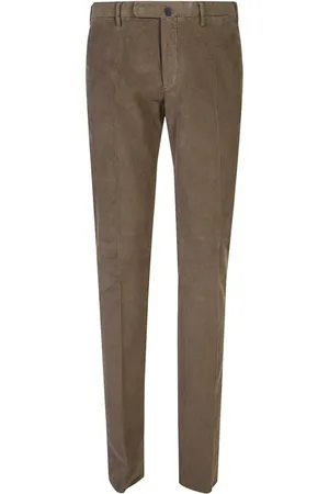 Incotex Pantalones de pana con etiqueta del logo