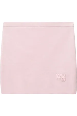 Alexander Wang Falda corta con logo en relieve