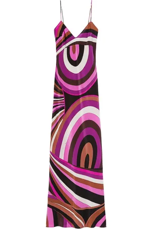 Puccini Vestido de seda con estampado Iride