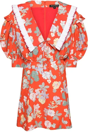 MERYLL ROGGE Vestido con cuello ancho y estampado floral