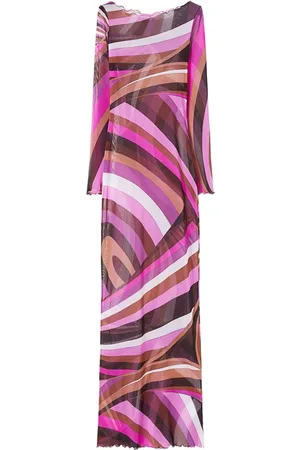 Puccini Vestido de tul con estampado Iride