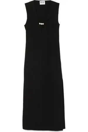 Moschino Vestido largo con perlas artificiales
