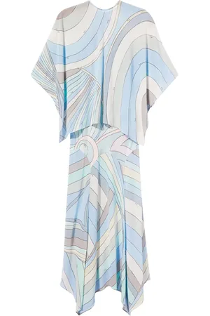 Puccini Vestido a capas con estampado Iride