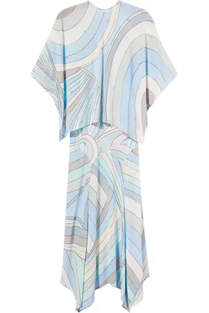 Puccini Vestido a capas con estampado Iride
