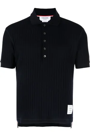 Thom Browne Playera tipo polo tejida de canalé