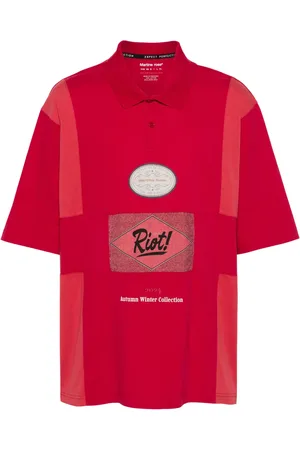 MARTINE ROSE Playera tipo polo con paneles