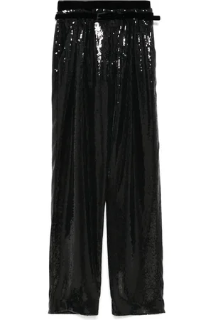 Emporio Armani Pantalones bordados con lentejuelas