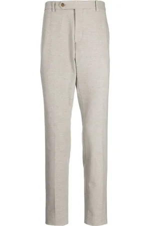 MAN ON THE BOON. Pantalones de vestir con motivo en zigzag