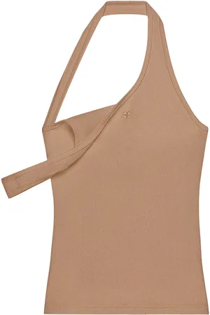 Courrèges Camiseta de canalé asimétrica años 90