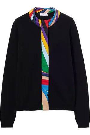 Puccini Cárdigan con ribete multicolor