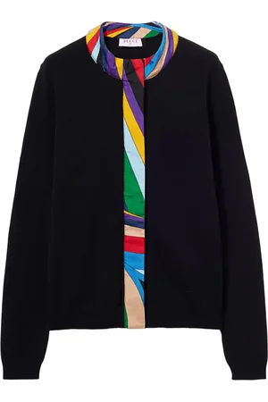 Puccini Cárdigan con ribete multicolor
