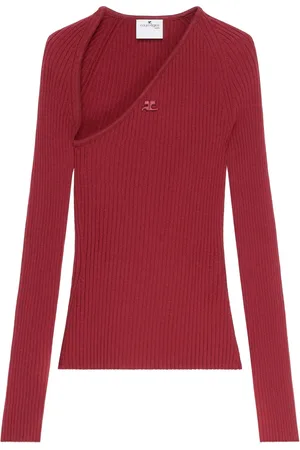 Courrèges Top tejido de canalé Slash