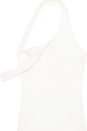 Courrèges Camiseta tejida de canalé asimétrico