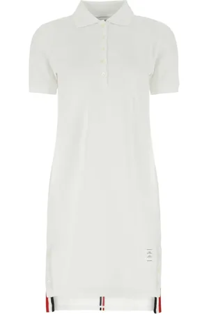 Thom Browne Vestido tejido estilo polo con rayas RWB