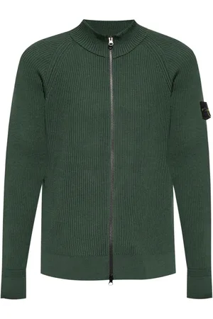 Stone Island Cárdigan tejido de canalé