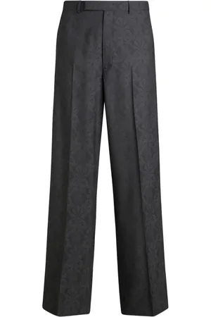 Etro Pantalones rectos con pinzas en jacquard