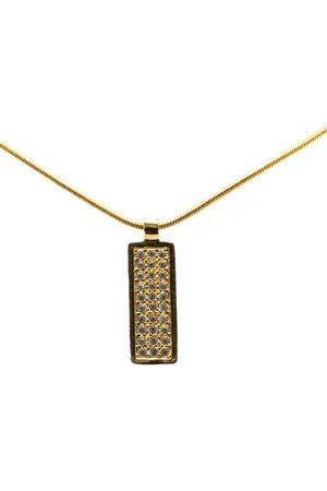 Dior Collar 20th Century Gold Plated Oblique Trotter Pendant