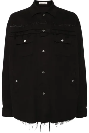 UNDERCOVER Camisa con borde de flecos