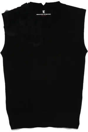 ERMANNO SCERVINO Top con aplique de encaje