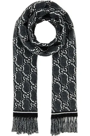 Gucci Bufanda deshilachada con motivo GG en jacquard