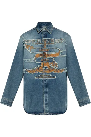 Y / PROJECT Camisa de mezclilla con efecto envejecido