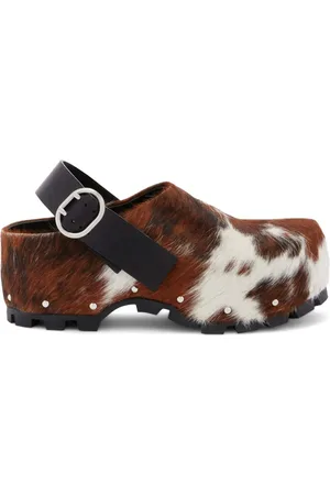 Jil Sander Zuecos con estampado de piel de vaca