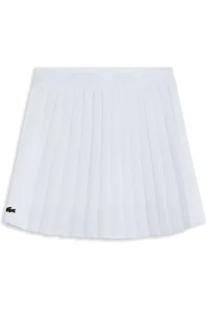 Lacoste Falda plisada con parche del logo
