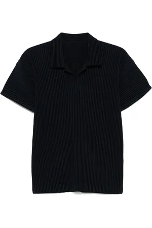 Issey Miyake Playera tipo polo plisada