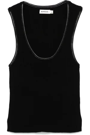 Simkhai Camiseta de tejido fino de canalé
