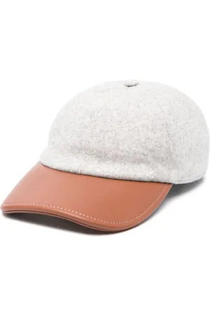 ELEVENTY Gorra con ribete de cuero de x Mulberry