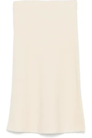 Jil Sander Falda midi con efecto hervido