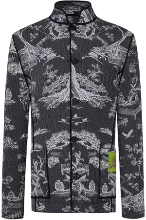 SHANGHAI TANG Chamarra reversible en jacquard
