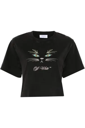 OFF-WHITE Playera Bling Cat Face