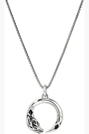 John Hardy Collar Naga en plata de ley con zafiro