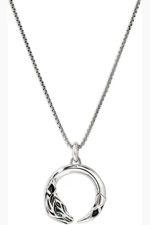 John Hardy Collar Naga en plata de ley con zafiro