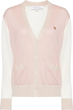 Maison Kitsuné Cárdigan con logo bordado