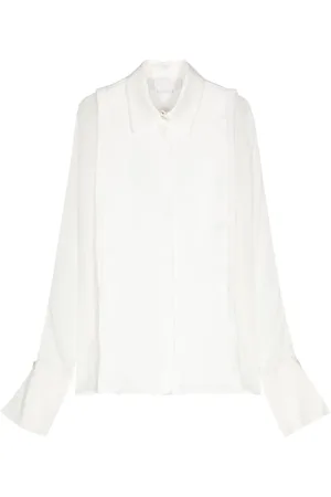 GENNY Camisa de seda con mangas transparentes