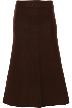 Jil Sander Falda midi con diseño acampanado
