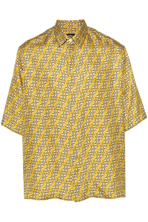 Fendi Camisa de seda FF Labyrinth