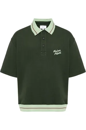 Maison Kitsuné Playera tipo polo con logo bordado