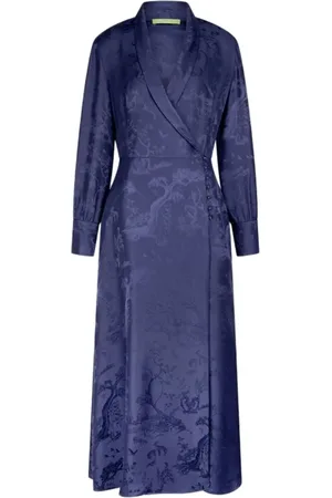 SHANGHAI TANG Vestido de seda Winding Stream Party