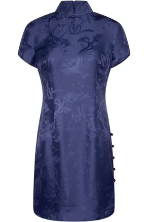 SHANGHAI TANG Vestido corto Winding Stream Party