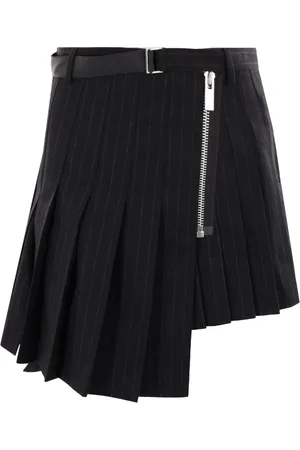 SACAI Falda con detalle de rayas