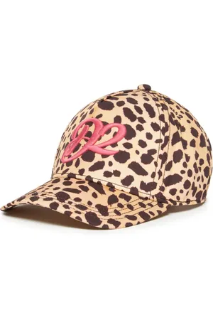 Dsquared2 Gorra con logo bordado y estampado de leopardo